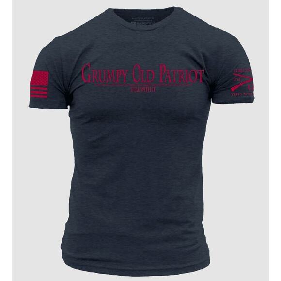 Grunt Style Men's Grumpy Old Partiot Short Sleeve T-Shirt Midnight Navy 3XL $26 - Picture 3 of 6